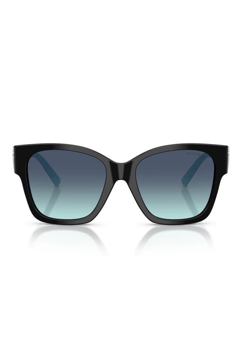 54mm Gradient Square Sunglasses, Main, color, BLACK/ AZURE GRADIENT BLUE