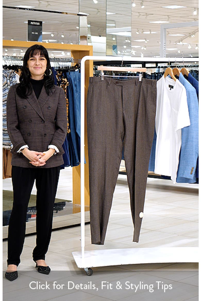 Siena Regular Fit Flat Front Linen Suit Pants video