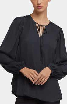 Elsie Tie Neck Satin Top