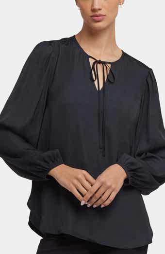 Elsie Tie Neck Satin Top