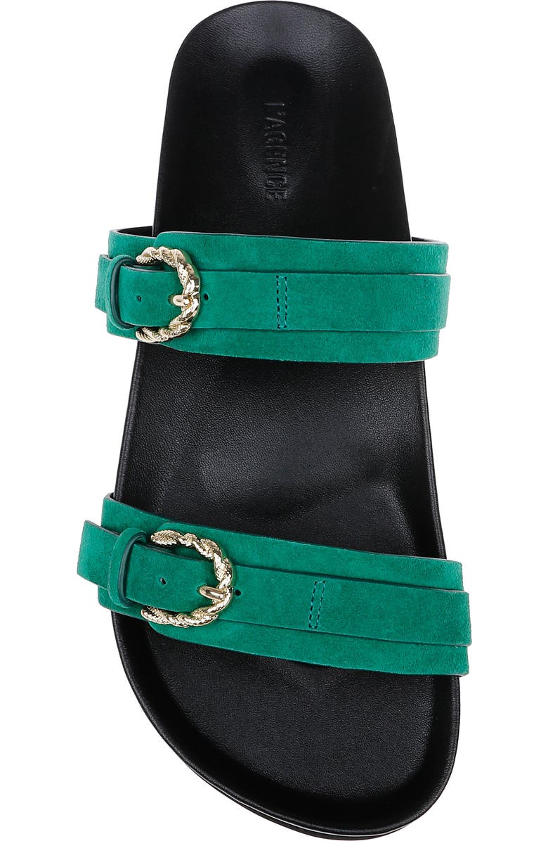 L
AGENCE Gaelle Slide Sandal, Alternate, color, Green Suede
