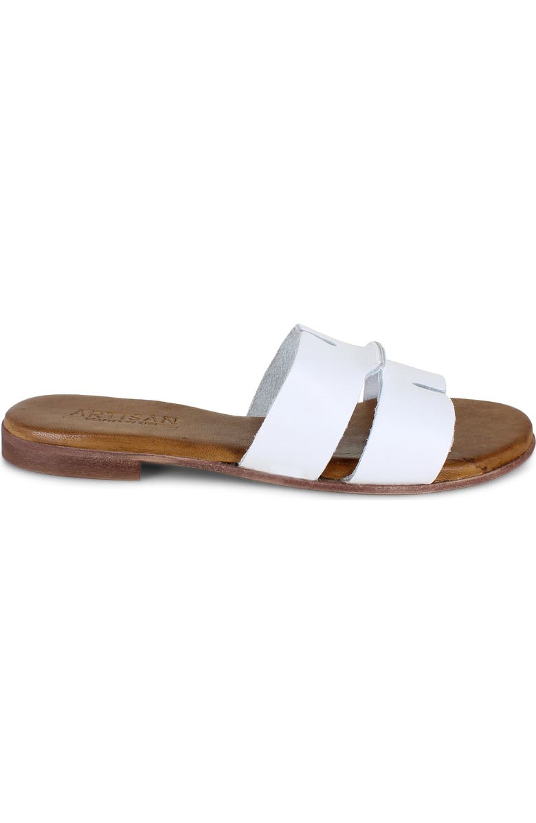 Artisan Crafted By Zigi Allony Leather Flat, Alternate, color, White Leather