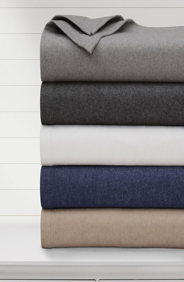 AZORES HOME Cotton Throw Blanket, Alternate, color, Heather Mid Grey