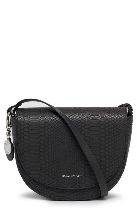 The Loman Faux Snakeskin Saddle Bag