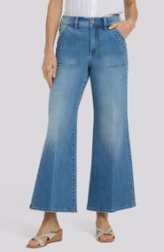 NYDJ Mia High Waist Ankle Palazzo Flare Jeans