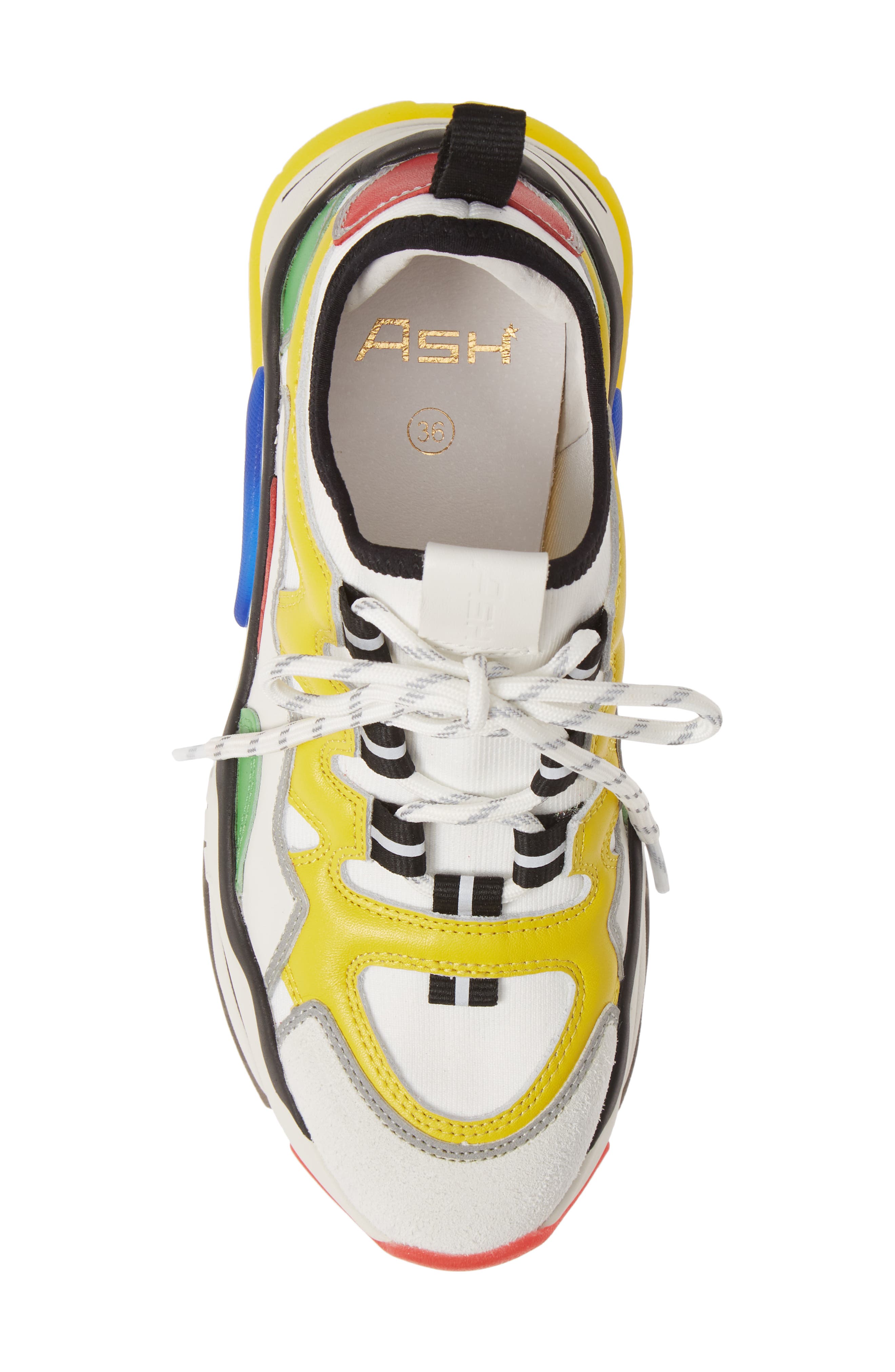 Bird Wedge Sneaker, Alternate, color, WHITE MULTI
