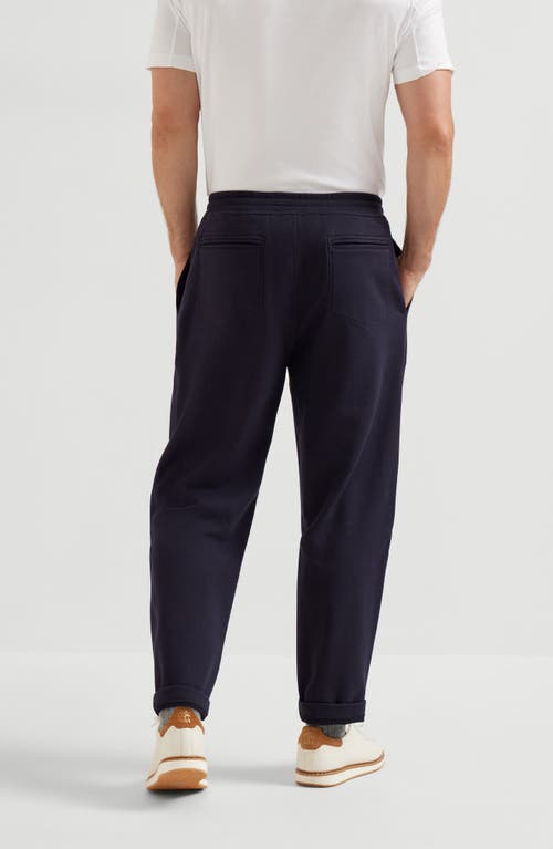 Brunello Cucinelli French Terry Trousers In Blue