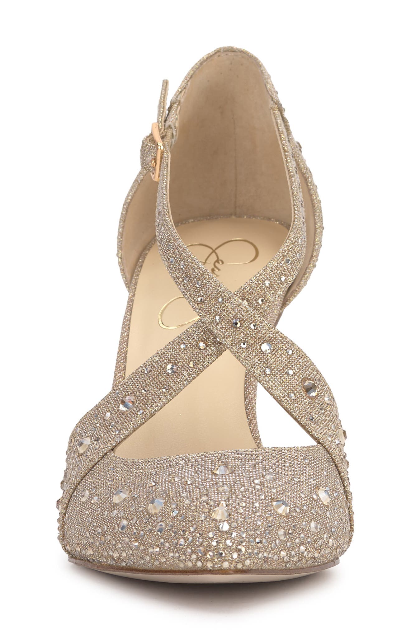 Accile Rhinestone Cluster Pump, Alternate, color, CHAMPAGNE