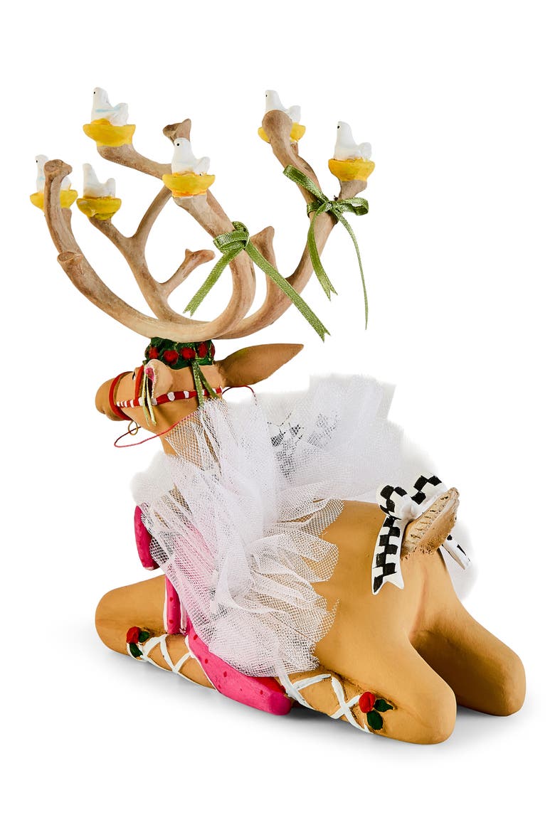Dash Away Sleigh Reindeer Ornament, Alternate, color, PINK