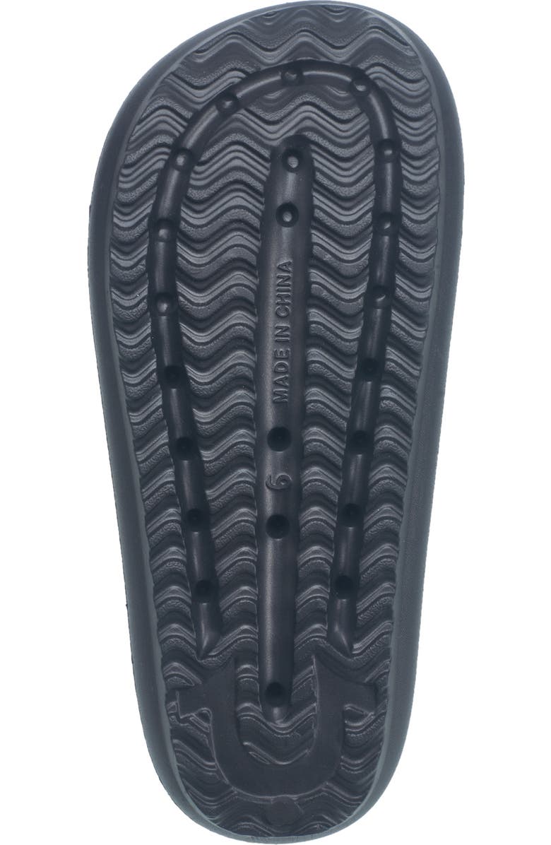 True Religion Foxy Logo Slide, Alternate, color, Black