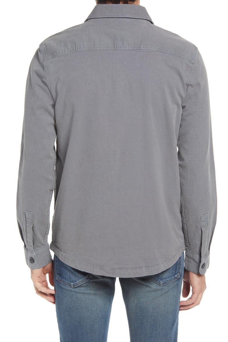 CPO Unlined Stretch Cotton Shirt Jacket, Alternate, color, RUGGED GREY