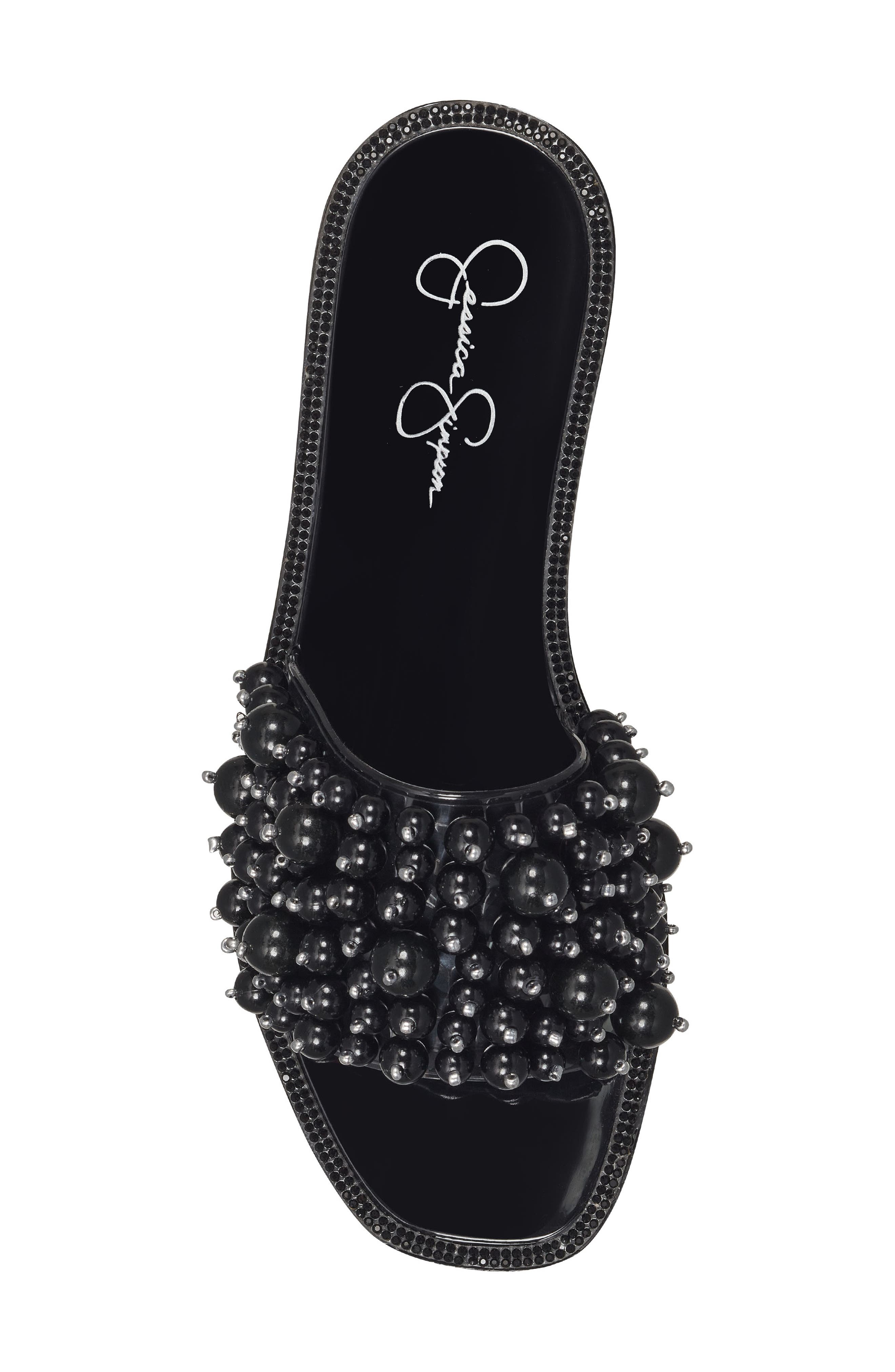 Jessica Simpson Kassime Crystal Embellished Jelly Slide Sandal, Alternate, color, 