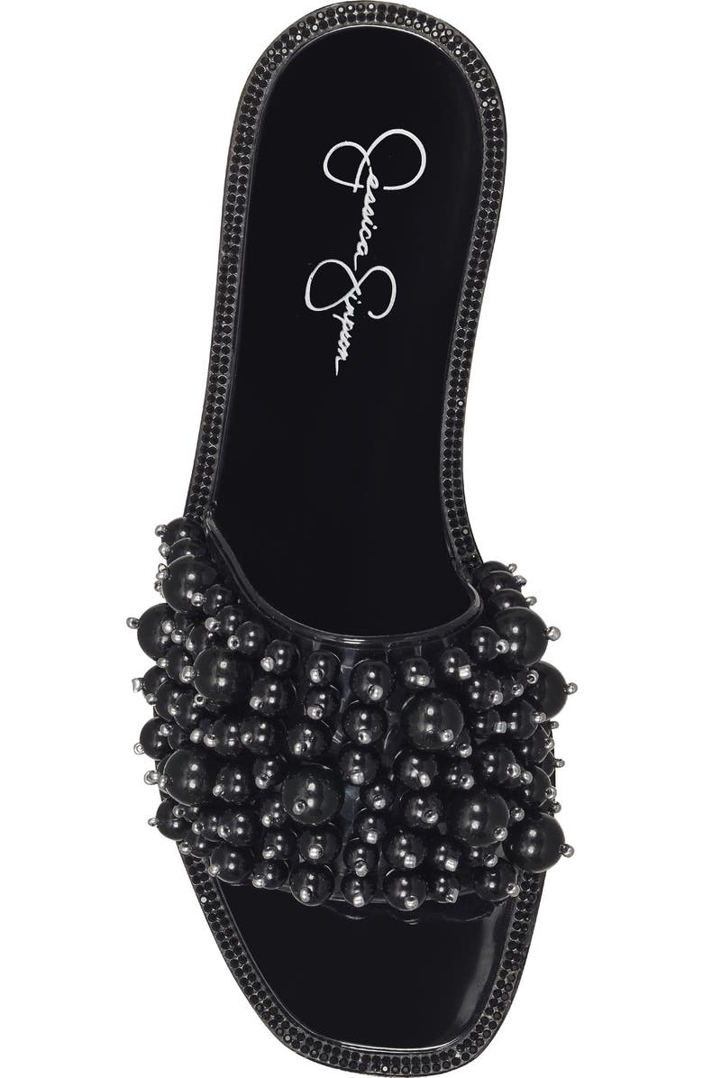 Jessica Simpson Kassime Crystal Embellished Jelly Slide Sandal, Alternate, color,