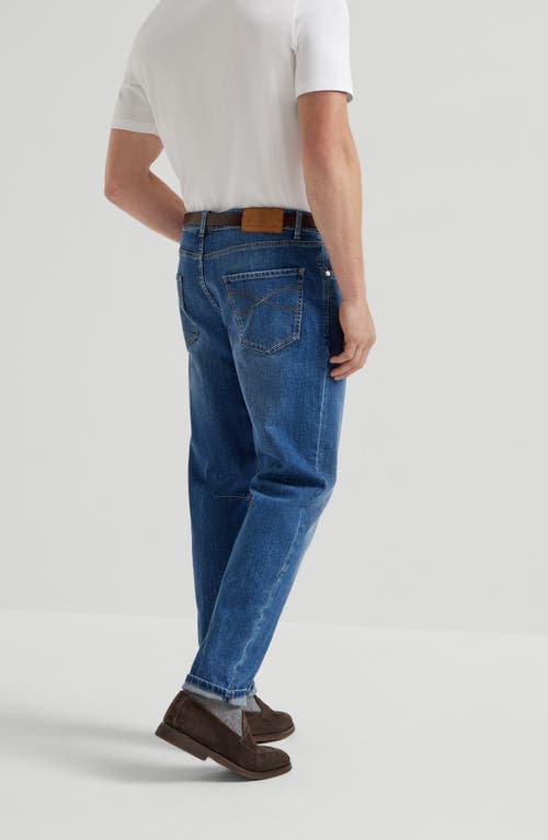 Brunello Cucinelli Leisure Fit Five-pocket Trousers In Blue