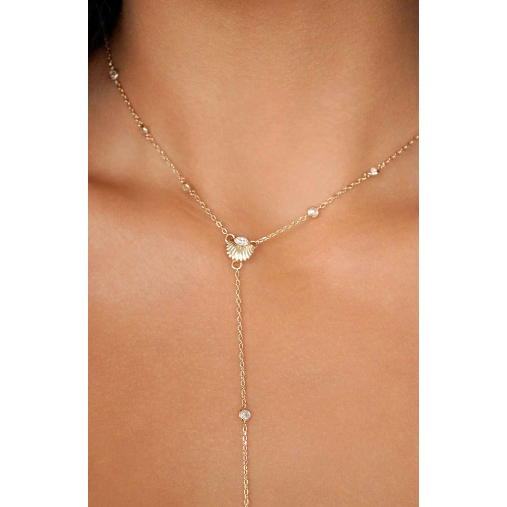 Ettika Santorini Shell Y-necklace In Gold