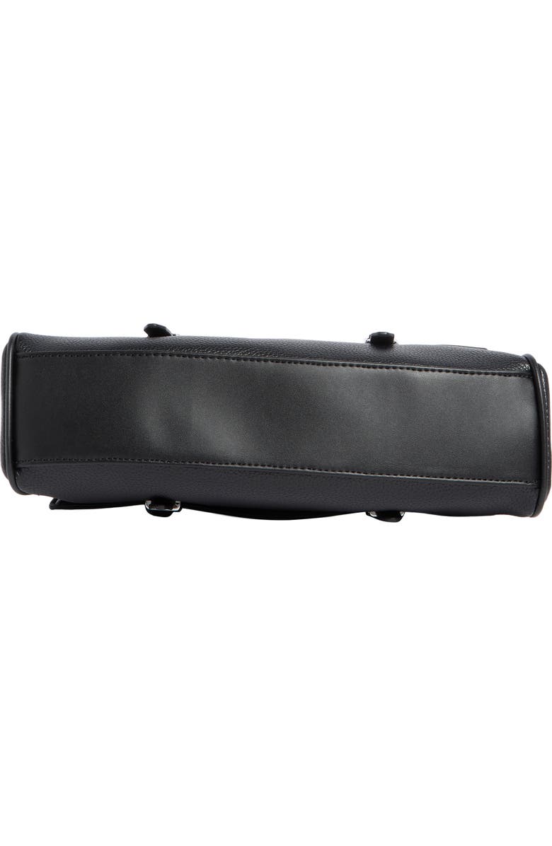 Calvin Klein Irene Satchel Bag, Alternate, color, Black/ Silver