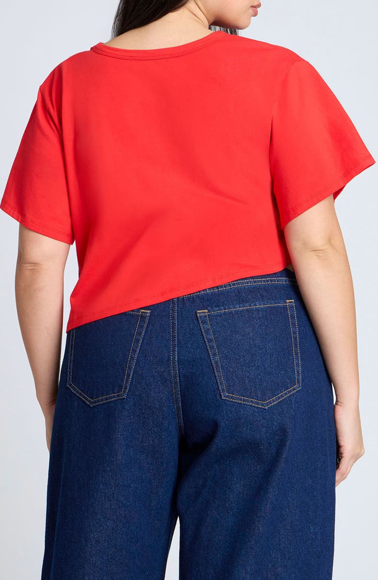 ELOQUII Twist Tie Shirt, Alternate, color,