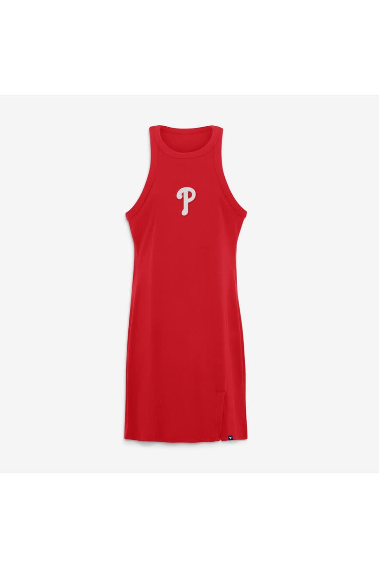 Women's Fanatics  Red Philadelphia Phillies Tri-Blend Ribbed Sleeveless Dress, Alternate, color, Red