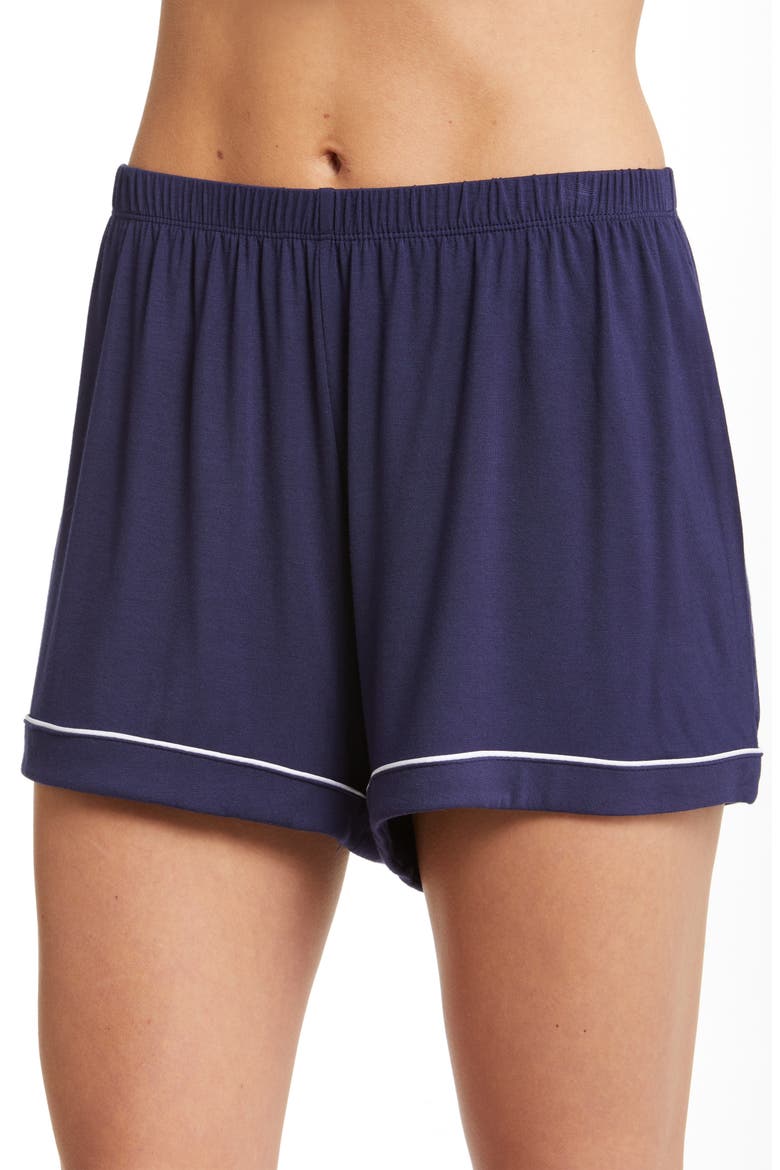 Moonlight Eco Long Sleeve Short Pajamas, Alternate, color, NAVY PEACOAT