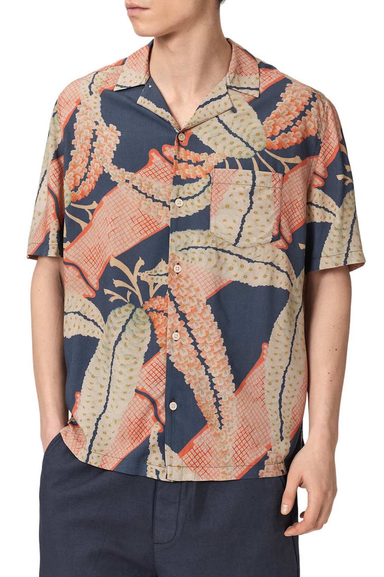 Garland Camp Shirt, Main, color, MIDNIGHT BLUE