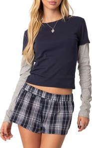 EDIKTED Mod Layered Long Sleeve T-Shirt