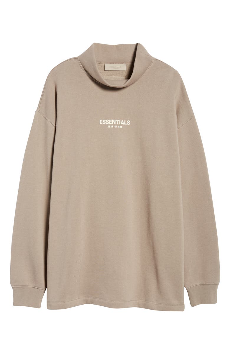 Fear of God Essentials Relaxed Cotton Blend Mock Neck Sweatshirt, Alternate, color,