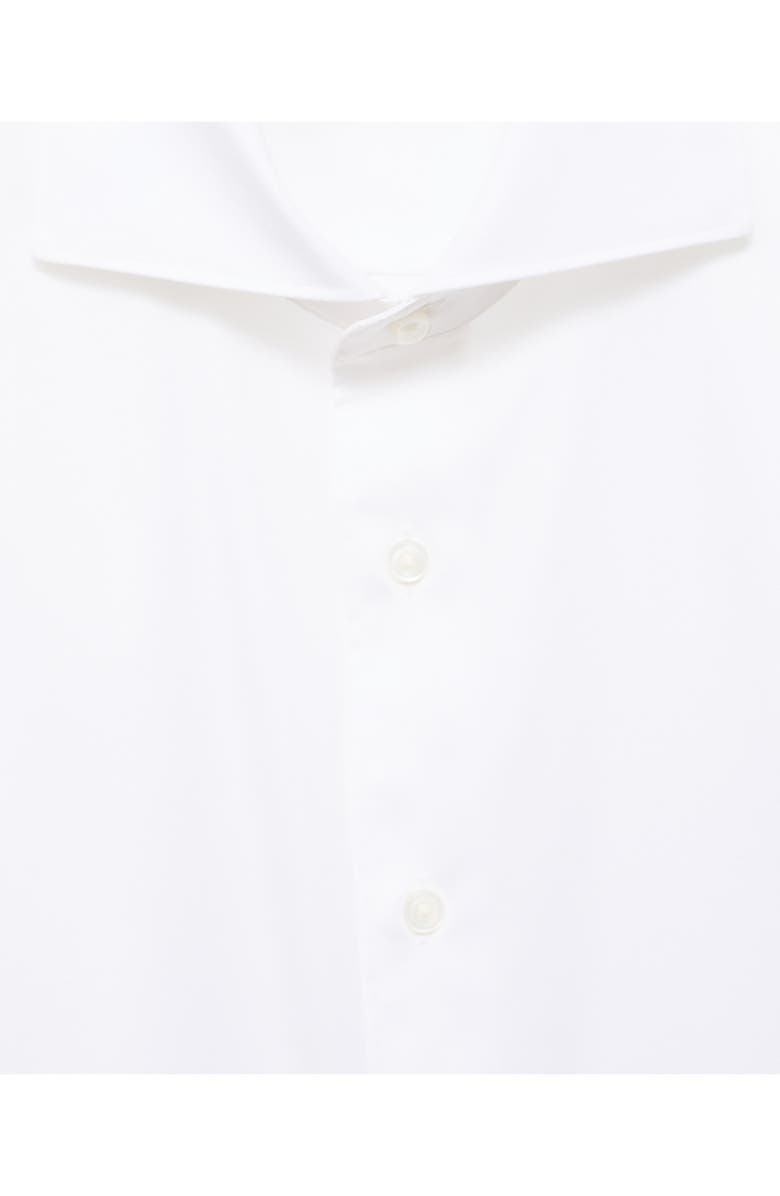MANGO Slim Fit Cotton Button-Up Shirt, Alternate, color, White