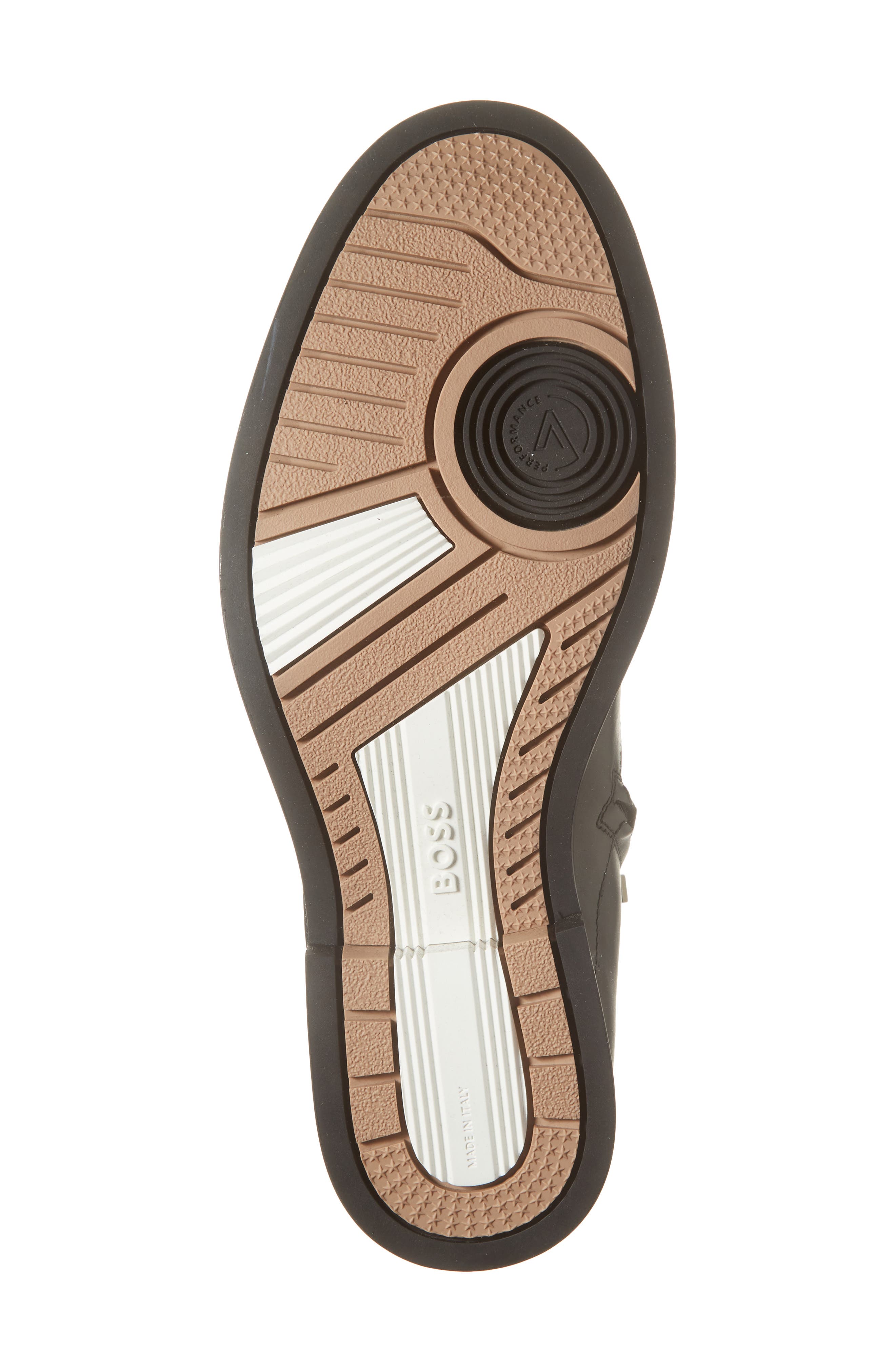 BOSS Dressletic Zip Leather Boot, Alternate, color, Black