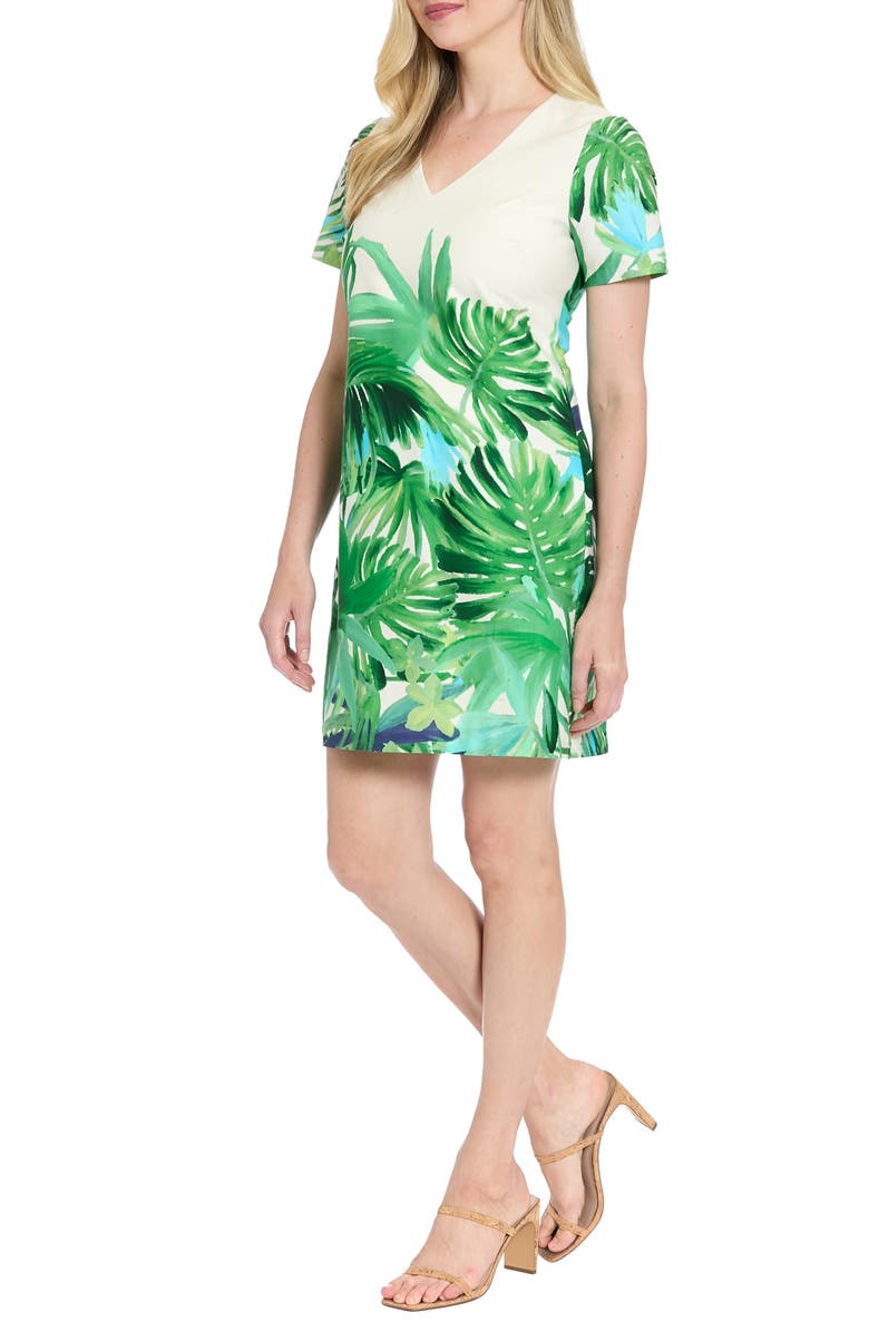 London Times Short Sleeve Shift Dress, Alternate, color,
