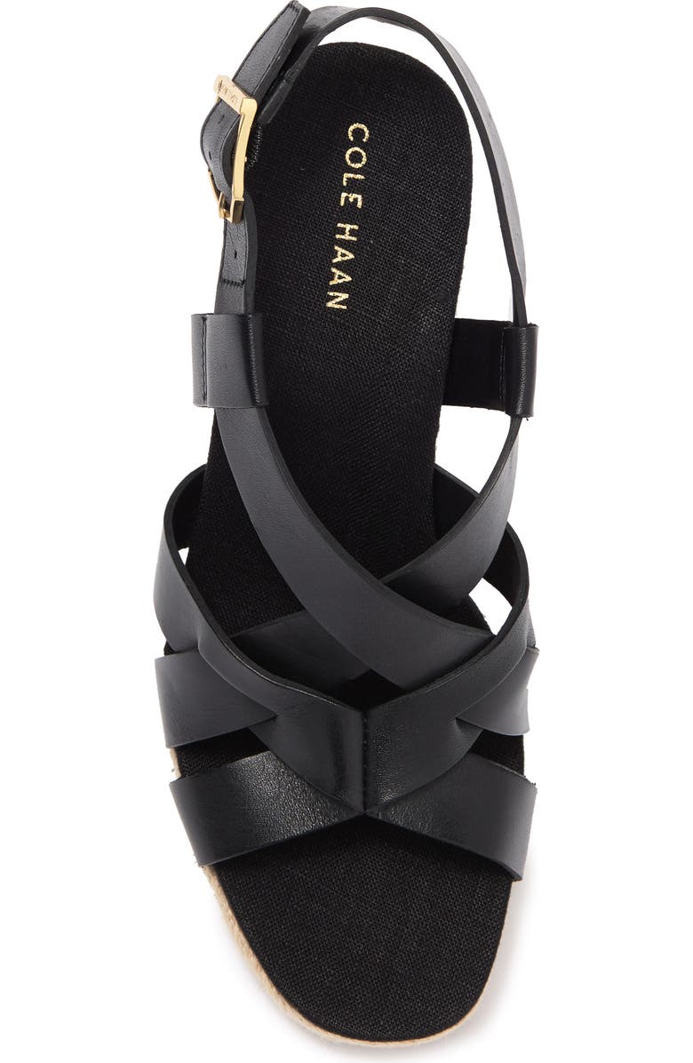 Cole Haan Crystal Leather Espadrille Wedge Sandal, Alternate, color,