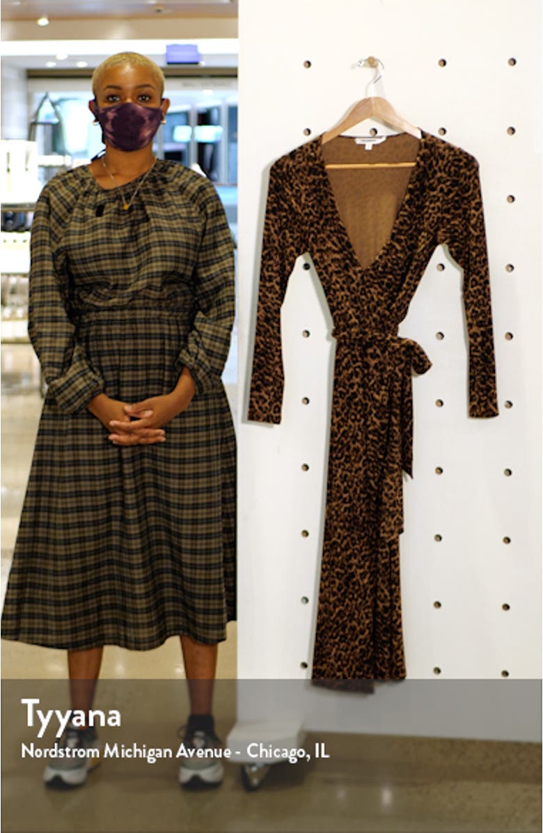 Daynight Leopard Print Long Sleeve Wrap Dress, sales video thumbnail