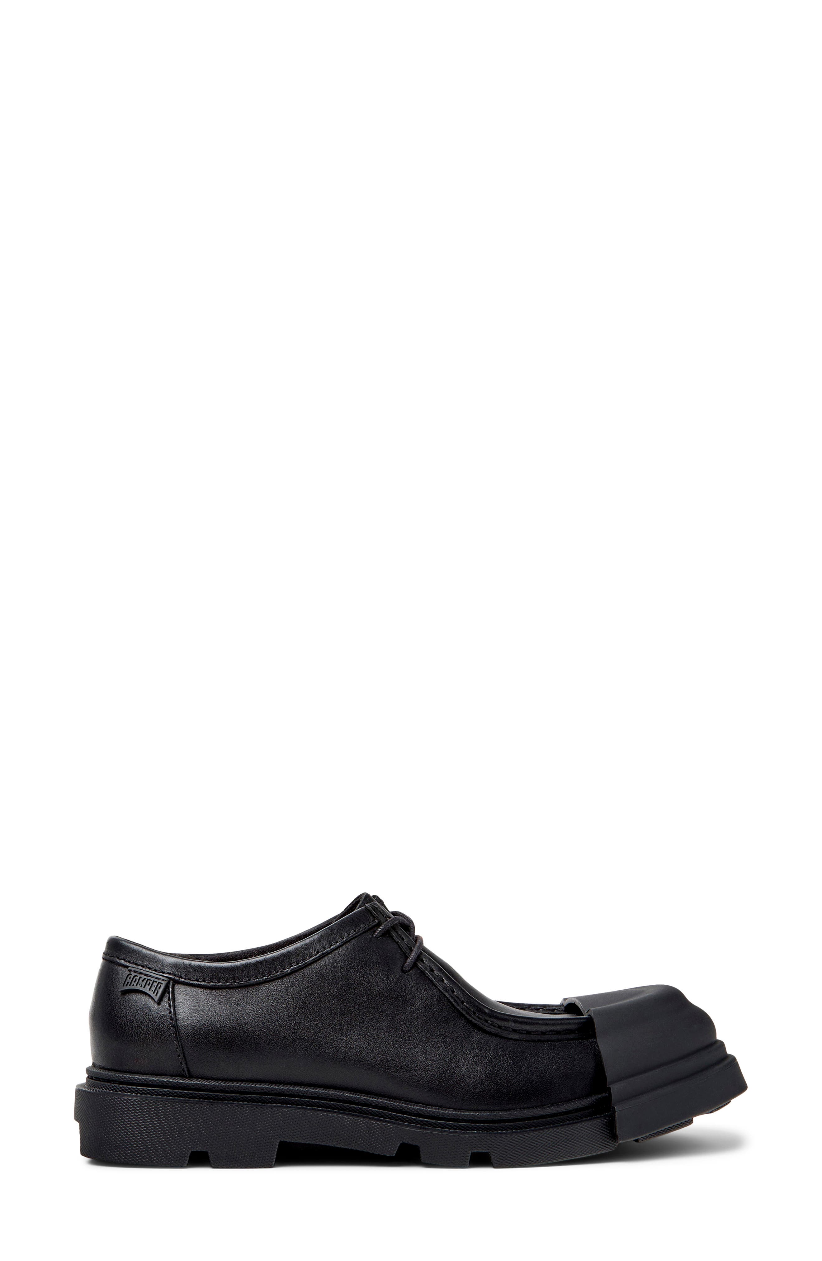 Camper Junction Cap Toe Penny Loafer, Alternate, color, Black Black