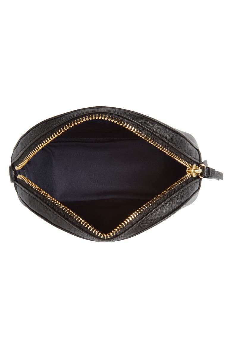 Robinson Small Leather Cosmetic Case, Alternate, color, BLACK / ROYAL NAVY