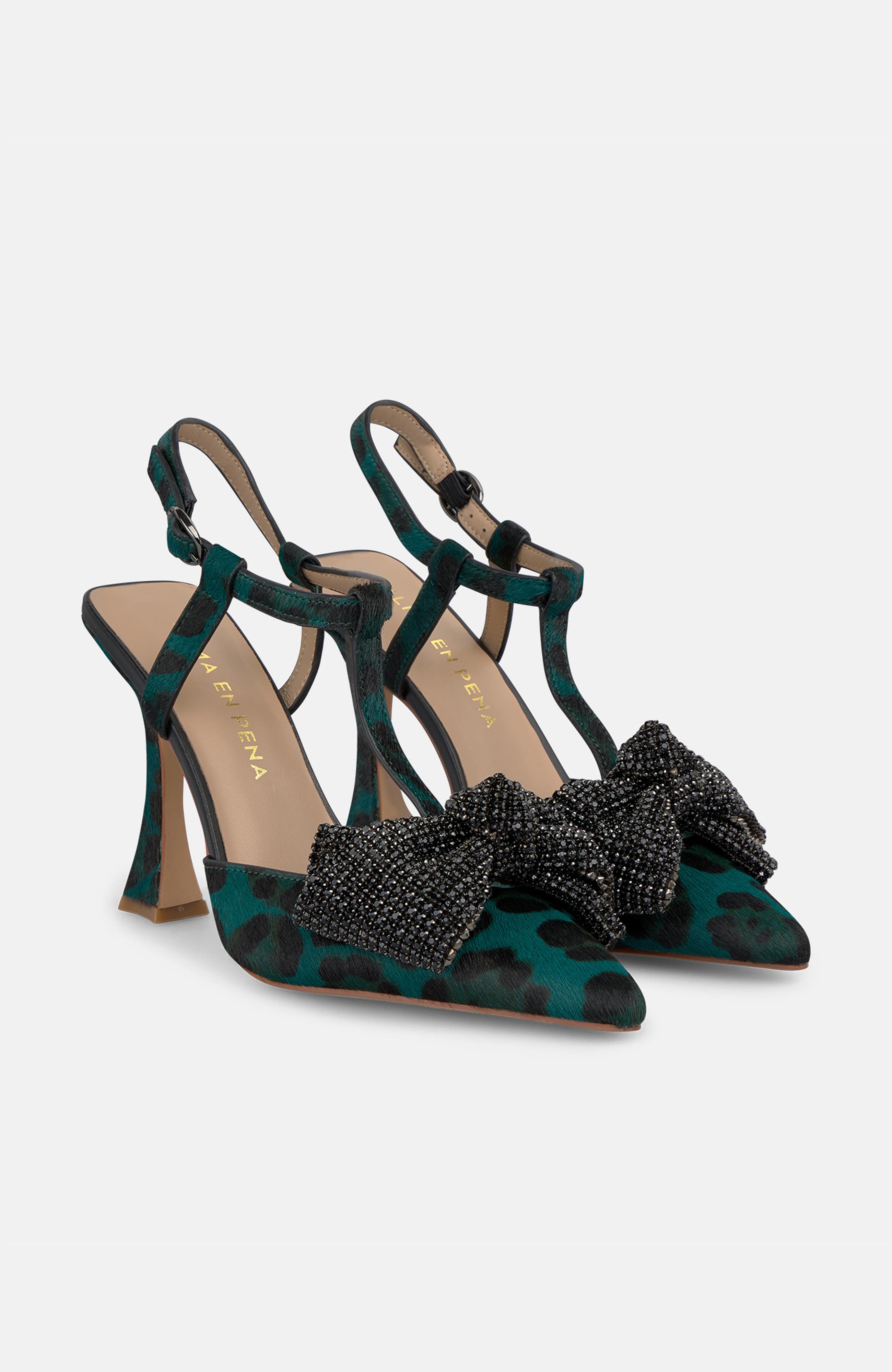 Sharp Heeled Bow Shoe, Main, color, Ocean
