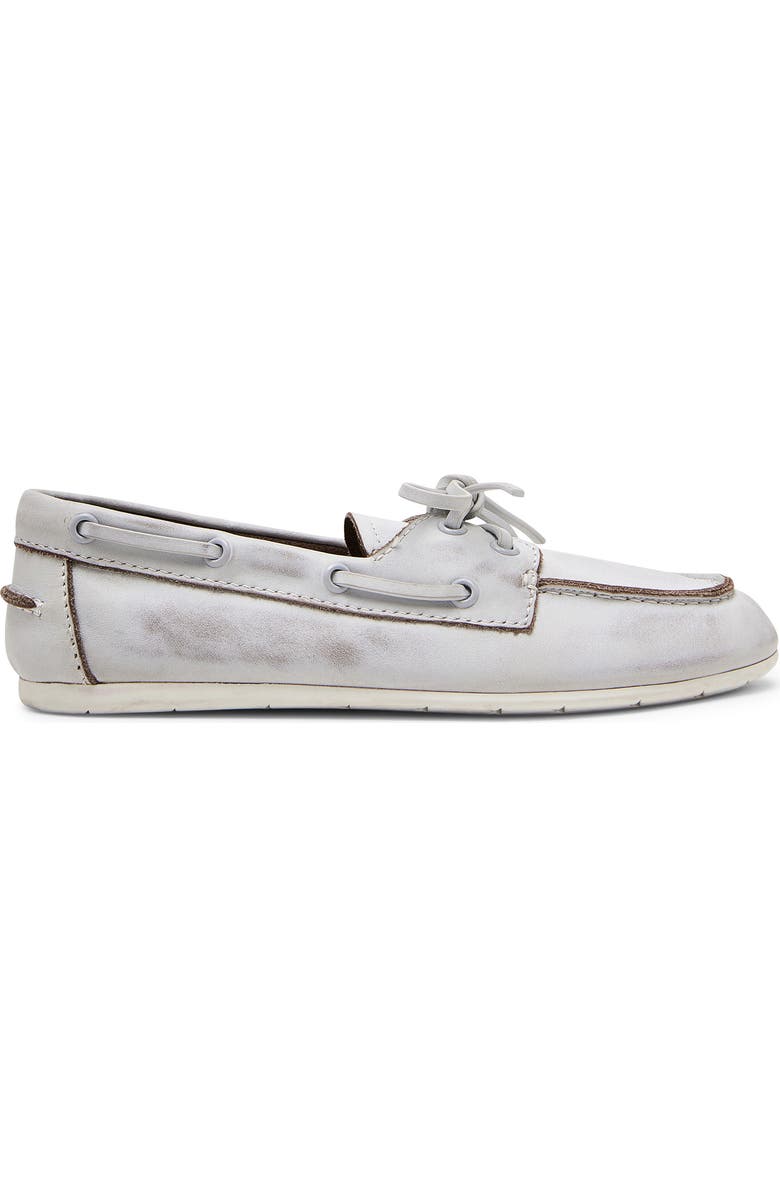 Steve Madden Sag Boat Shoe, Alternate, color, White Leat