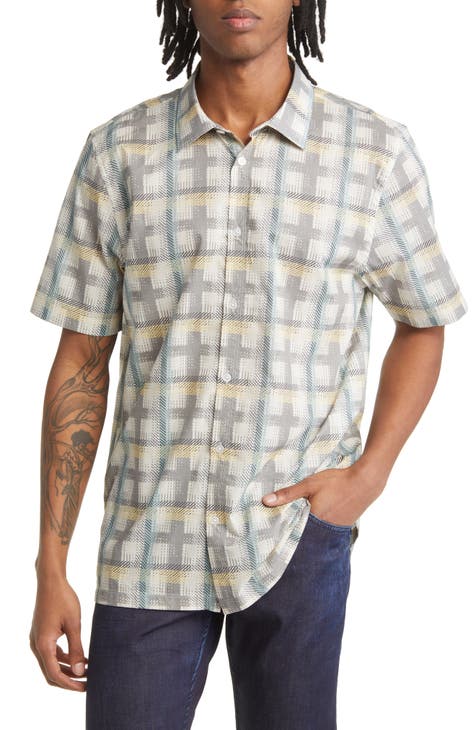 Big On-Point Short Sleeve Organic Cotton Button-Up Shirt