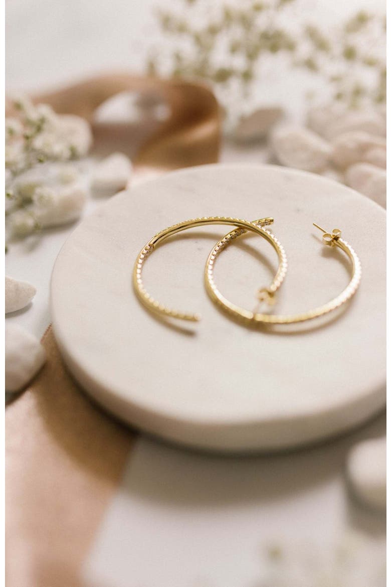 Everyday Glam Hoops, Alternate, color, Gold