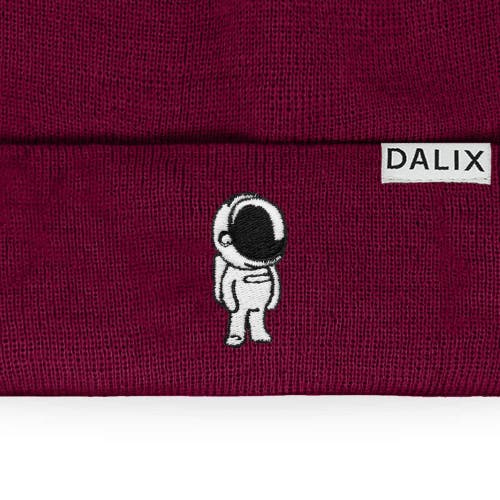 Dalix Astronaut Beanie In Maroon