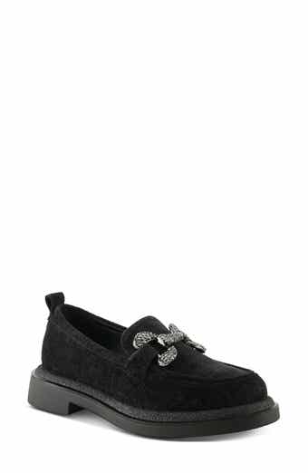 Marlen Crystal Bit Lug Sole Loafer