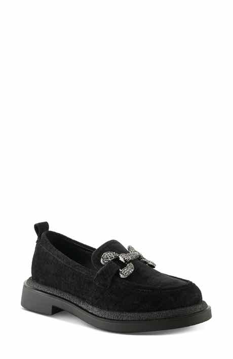 Marlen Crystal Bit Lug Sole Loafer