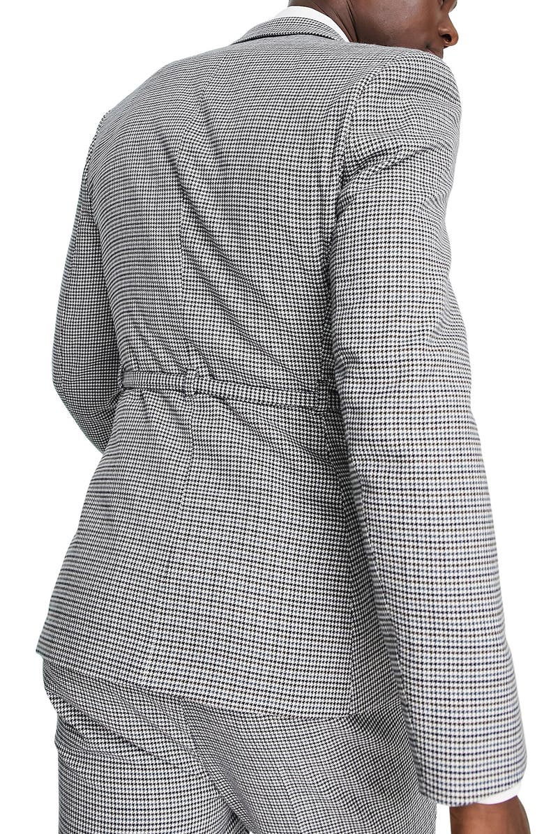 ASOS DESIGN Micro Check Skinny Suit Jacket, Alternate, color, 