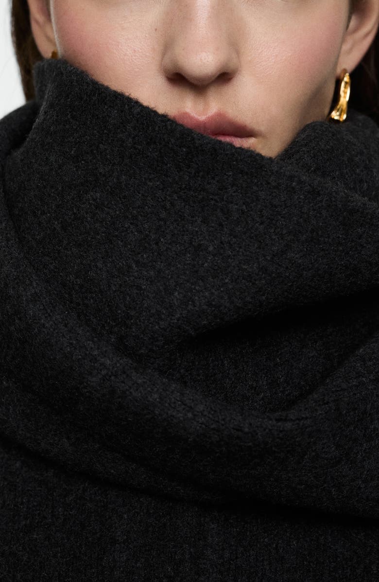 MANGO Felt Coat with Removable Scarf Detail, Alternate, color,