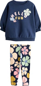 NEXT Kids' Graphic Sweatshirt & Leggings Set