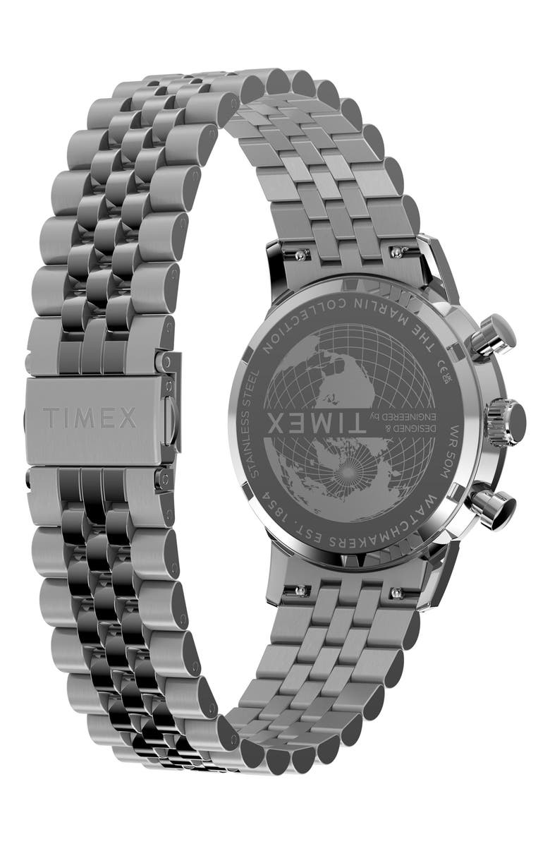 Timex<sup>®</sup> Marlin<sup>®</sup> Chronograph Bracelet Watch, 40mm, Alternate, color, Stainless Steel
