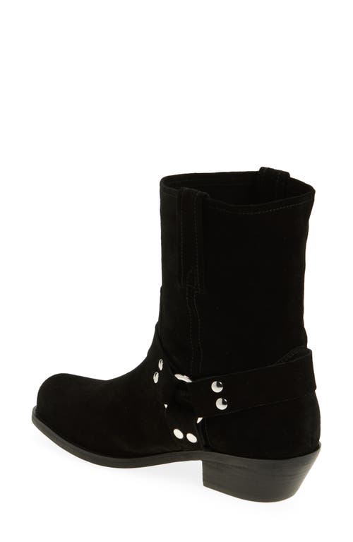 Jeffrey Campbell Waylon Harness Boot In Black Suede