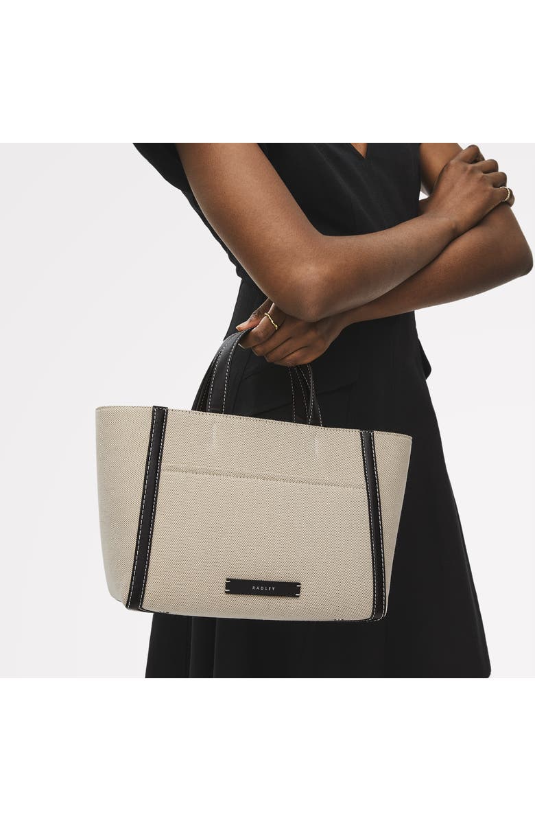 Radley Oak Street - Canvas Medium Ziptop Satchel Bag, Alternate, color, Natural