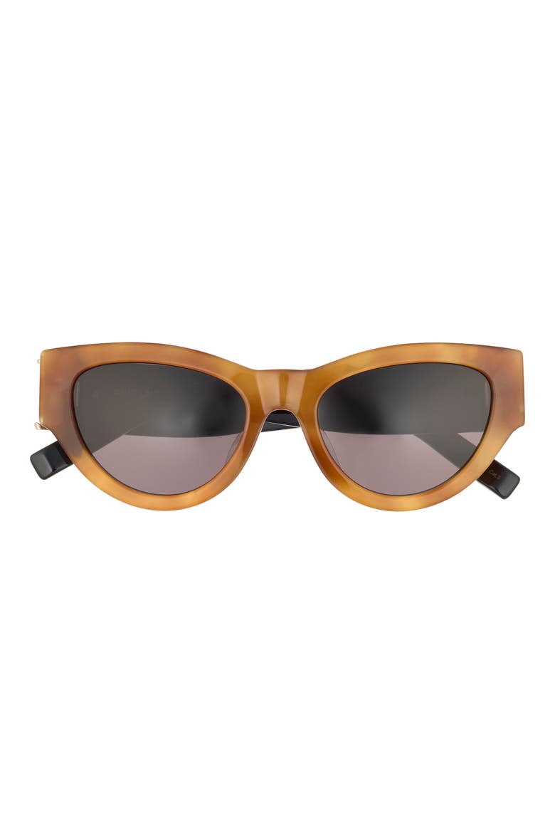 53mm Cat Eye Sunglasses, Main, color, HAVANA BLACK BLACK
