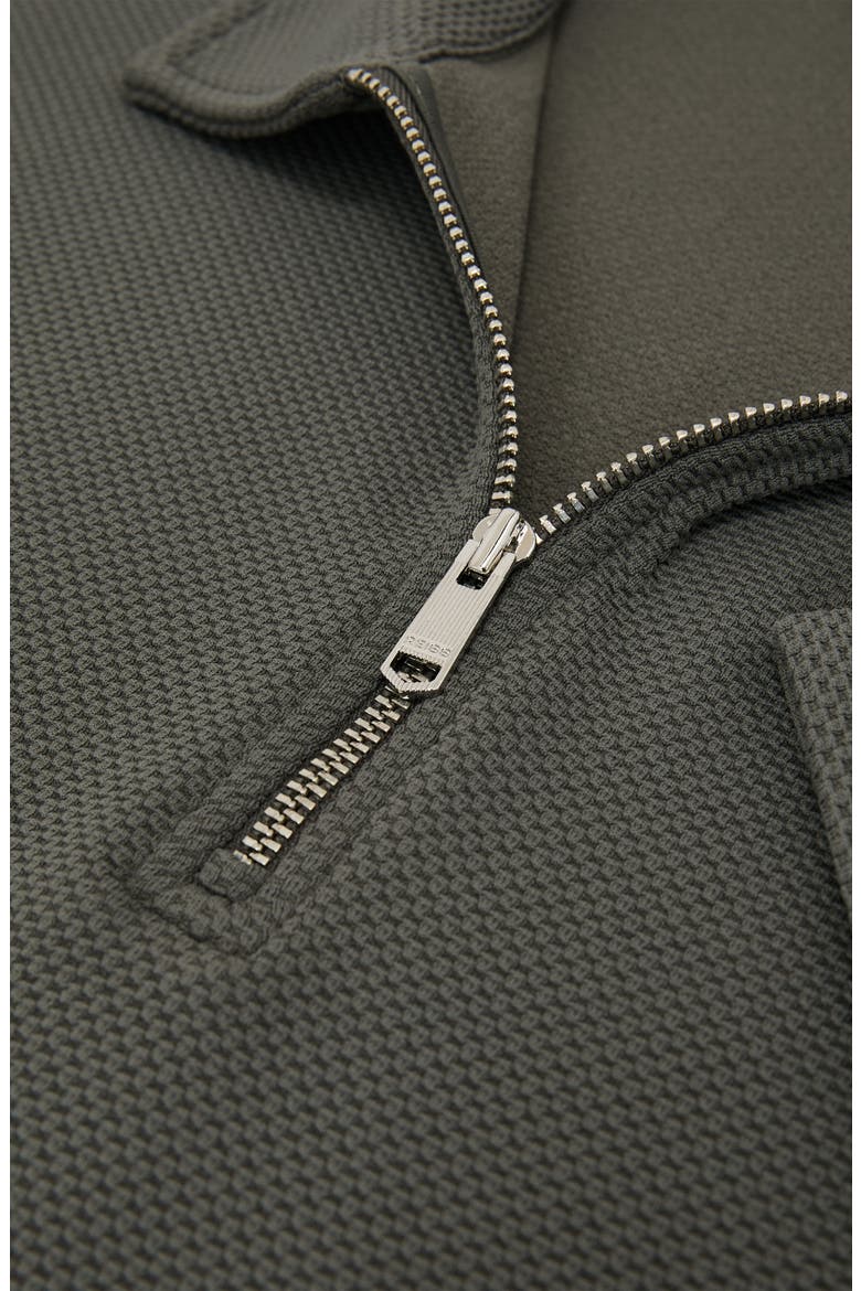 Forno Textured Quarter Zip Polo, Alternate, color, SAGE GREEN