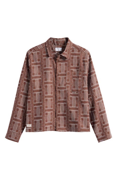 Shashiko Embroidered Button-Up Shirt