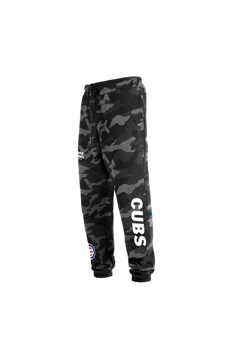New Era Men's New Era Black Chicago Cubs Camo Jogger Pants, Alternate, color, Black